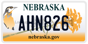 AHN826  license plate in NE