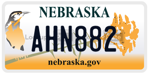 AHN882  license plate in NE