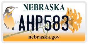 AHP583  license plate in NE