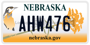 AHW476  license plate in NE