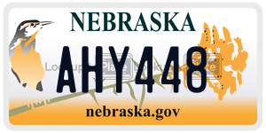 AHY448 license plate in Nebraska