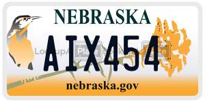 AIX454  license plate in NE