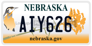 AIY626  license plate in NE