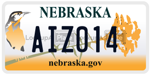 AIZ014 license plate in Nebraska