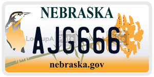AJG666  license plate in NE