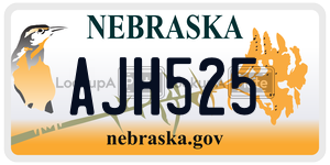 AJH525  license plate in NE