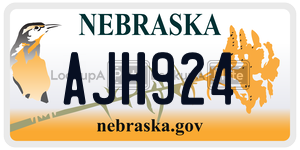 AJH924  license plate in NE