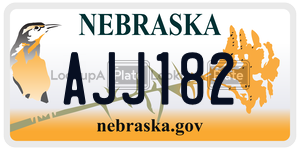 AJJ182  license plate in NE