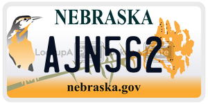 AJN562  license plate in NE