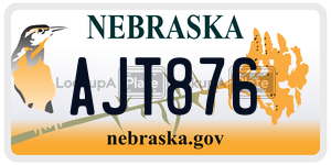 AJT876  license plate in NE