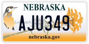 AJU349  license plate in NE