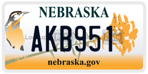 AKB951  license plate in NE