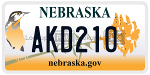 AKD210  license plate in NE