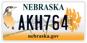 AKH764  license plate in NE
