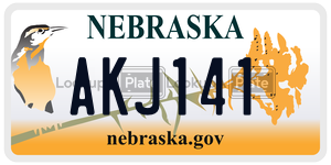 AKJ141  license plate in NE