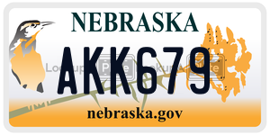 AKK679  license plate in NE