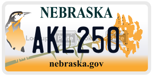 AKL250  license plate in NE