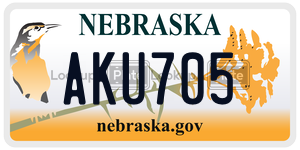 AKU705  license plate in NE
