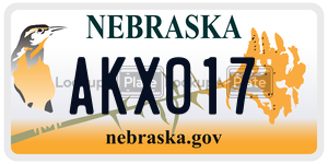 AKX017  license plate in NE