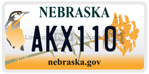 AKX110  license plate in NE