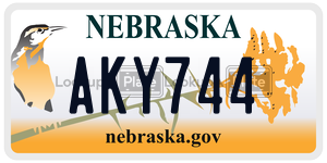 AKY744 license plate in Nebraska