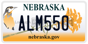 ALM550 license plate in Nebraska