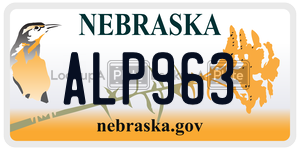 ALP963 license plate in Nebraska