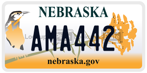 AMA442 license plate in Nebraska