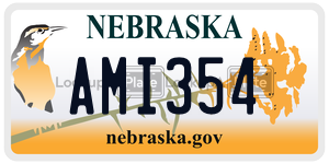 AMI354  license plate in NE