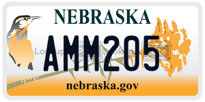 AMM205  license plate in NE