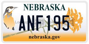 ANF195  license plate in NE