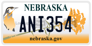 ANI354  license plate in NE