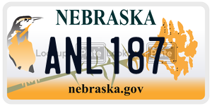 ANL187  license plate in NE