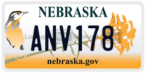 ANV178  license plate in NE
