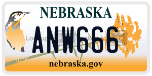 ANW666  license plate in NE
