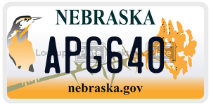 APG640  license plate in NE