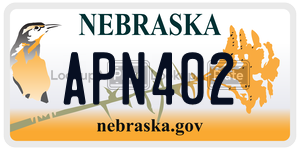 APN402  license plate in NE