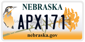 APX171 license plate in Nebraska