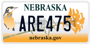 ARE475  license plate in NE