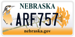 ARF757  license plate in NE