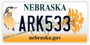 ARK533  license plate in NE