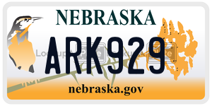 ARK929  license plate in NE