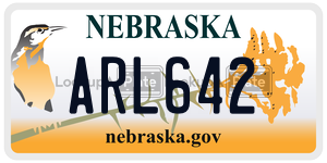 ARL642  license plate in NE