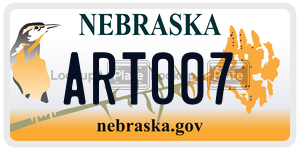 ART007  license plate in NE