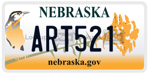 ART521  license plate in NE