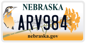 ARV984  license plate in NE