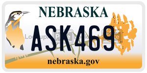 ASK469  license plate in NE
