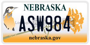 ASW984  license plate in NE