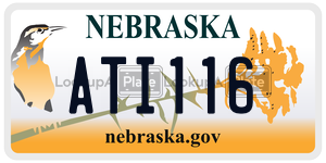 ATI116  license plate in NE