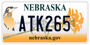 ATK265  license plate in NE